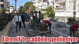Edremit’te caddeler yenileniyor