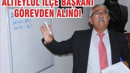 ALTIEYLÜL İLÇE BAŞKANI GÖREVDEN ALINDI