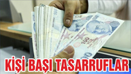 Kişi başı tasarruflar 15 bin liraya dayandı