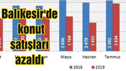 Balıkesir'de konut satışları azaldı