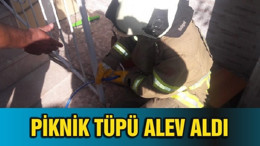 PİKNİK TÜPÜ ALEV ALDI