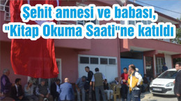 Şehit annesi ve babası, "Kitap Okuma Saati"ne katıldı
