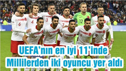 UEFA’nın en iyi 11’inde Millilerden iki oyuncu yer aldı