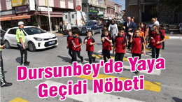 Dursunbey'de Yaya Geçidi Nöbeti