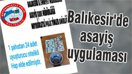 Balıkesir'de asayiş uygulaması