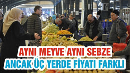 AYNI MEYVE AYNI SEBZE ANCAK ÜÇ YERDE FİYATI FARKLI