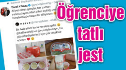 Öğrenciye tatlı jest