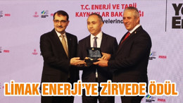 LİMAK ENERJİ’YE ZİRVEDE ÖDÜL
