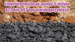 Linyit üretimi Ocak ayında 5 milyon 622 bin 697 ton olarak gerçekleşti