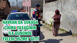 HAVRAN’DA SOKAĞA ÇIKMA YASAĞININ İLK GÜNÜNDE EVLERE HİZMET GİTTİ