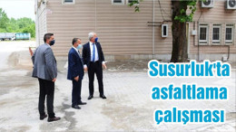 Susurluk'ta asfaltlama çalışması