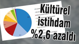 Kültürel istihdam %2,6 azaldı