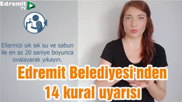 Edremit Belediyesi'nden 14 kural uyarısı