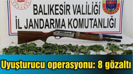 Balıkesir'de uyuşturucu operasyonu: 8 gözaltı