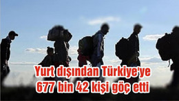 Yurt dışından Türkiye'ye 677 bin 42 kişi göç etti