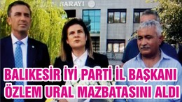 BALIKESİR İYİ PARTİ İL BAŞKANI ÖZLEM URAL MAZBATASINI ALDI