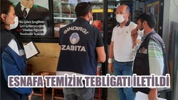 ESNAFA TEMİZİK TEBLİGATI İLETİLDİ