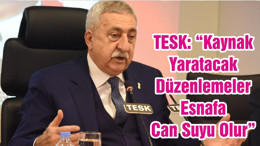 TESK:“ Kaynak Yaratacak Düzenlemeler Esnafa Can Suyu Olur”