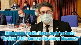 Milletvekili Aytekin Bakan Soylu’ya Sordu: “İlçelere Afad’ı Kurmayı Düşünüyor Musunuz?”
