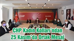 CHP Kadın Kolları’ndan 25 Kasım’da Ortak Mesaj