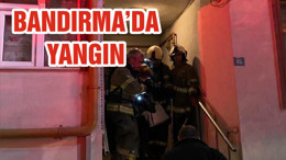 BANDIRMA’DA YANGIN ÇIKAN EV KULLANILAMAZ HALE GELDİ