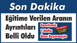 Eğitime Verilen Aranın Ayrıntıları Belli Oldu