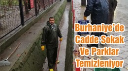 Burhaniye’de Cadde Sokak Ve Parklar Temizleniyor