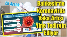 Balıkesir'de Koronavirüs Vaka Artışı Yine Tedirgin Ediyor