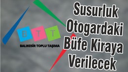 Susurluk Otogardaki Büfe Kiraya Verilecek
