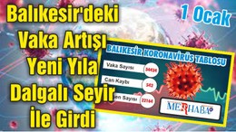 Balıkesir'deki Vaka Artışı Yeni Yıla Dalgalı Seyir İle Girdi