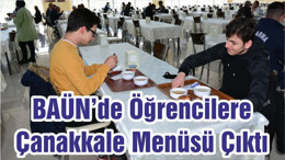 BAÜN’de Öğrencilere Çanakkale Menüsü Çıktı