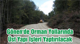 Gönen'de Orman Yollarında Üst Yapı İşleri Yaptırılacak