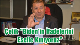 Çelik “Biden’in İfadelerini Esefle Kınıyoruz”