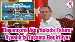 Dayanışma Ağı "Askıda Fatura" Ayvalık'ta Yaşama Geçiriliyor