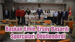 Başkan Emin Ersoy Başarılı Sporcuları Ödüllendirdi