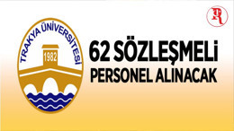 Trakya Üniversitesi 62 Sözleşmeli Personel Alacak