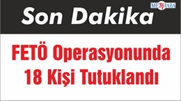 FETÖ Operasyonunda 18 Kişi Tutuklandı
