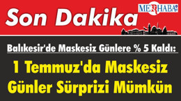 Balıkesir'de Maskesiz Günlere % 5 Kaldı: 1 Temmuz'da Maskesiz Günler Sürprizi Mümkün