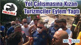 Yol Çalışmasına Kızan Turizmciler Eylem Yaptı