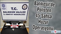 Balıkesir'de Polisten 45 Şahsa Huzur Operasyonu
