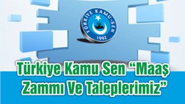 Türkiye Kamu Sen “Maaş Zammı Ve Taleplerimiz”