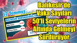 Balıkesir'de Vaka Sayıları 50'li Seviyelerin Altında Gelmeyi Sürdürüyor