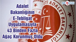 Adalet Bakanlığının E-Tebligat Uygulamasıyla 43 Binden Fazla Ağaç Korunmuş Oldu