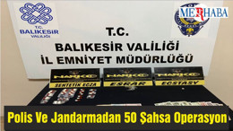 Balıkesir'de Polis Ve Jandarmadan 50 Şahsa Operasyon