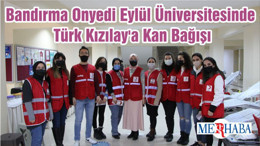 Bandırma Onyedi Eylül Üniversitesinde Türk Kızılay'a Kan Bağışı