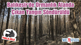 Balıkesir'de Ormanlık Alanda Çıkan Yangın Söndürüldü