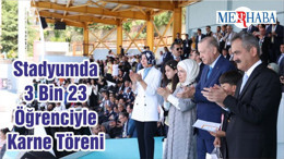 Stadyumda 3 Bin 23 Öğrenciyle Karne Töreni