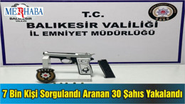 Balıkesir'de 7 Bin Kişi Sorgulandı Aranan 30 Şahıs Yakalandı
