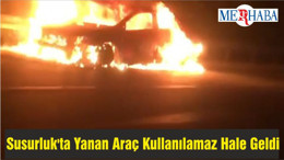 Susurluk'ta Yanan Araç Kullanılamaz Hale Geldi