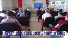 Havran’da Okul Bütçe Eğitimi Yapıldı